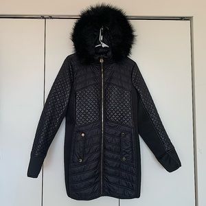 Michael Kors Faux-Fur Hooded Jacket